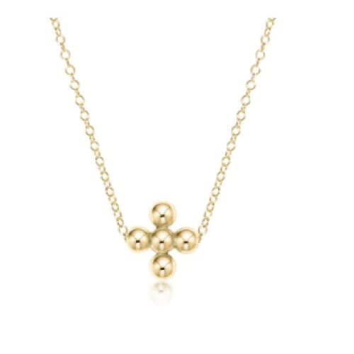 16 classic beaded signature cross necklace - Jewelry