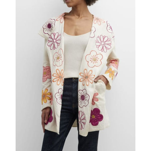 blossom applique hoodie - Clothing & Accessories