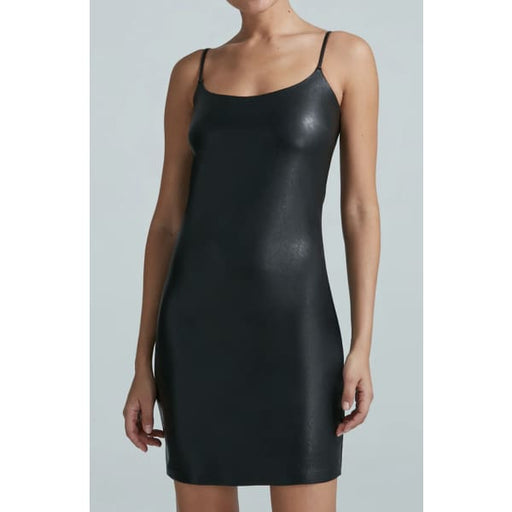 Faux Leather Slip Dress - Clothing & Accessories