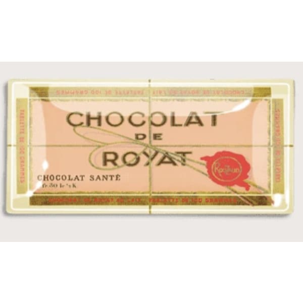 Chocolat de Royat French Chocolate Bar Decoupage Glass Tray - Home & Gift